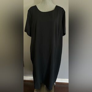 Jessica London Women's Scoop Neck Short Sleeve Black Dress Size 26W 26 W
